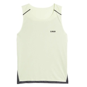 Débardeur à usages multiples pour la plage décontracté Élégant côtelé absorbant deux Tonner couleur 96% coton et 4% Spandex femme batteur hommes - Product Image 1