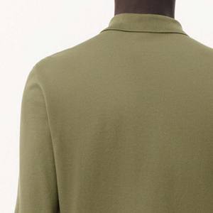 Camiseta de Fibra de Bambú Transpirable Informal Sólida para Hombre de Primera Calidad con Tapeta de Dos Botones, Tela Jersey Estampada Personalizada - Product Image 6