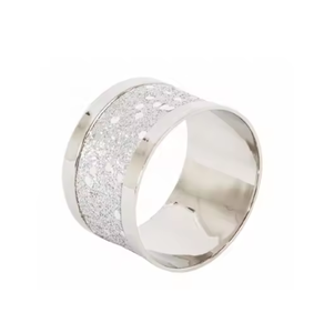 Anneaux de serviette en métal de luxe modernes et élégants porte-rouleau de mouchoirs Durable de haute qualité pour les mariages fêtes emballage personnalisable - Product Image 3