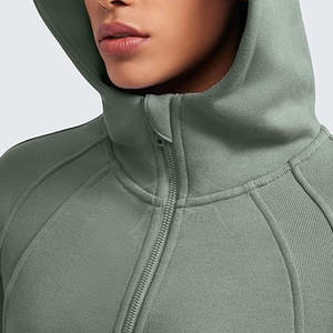 Sudadera cálida con media cremallera con ajuste relajado y cordón ajustable para uso durante todo el día Sudadera con capucha de media cremallera de estilo informal - Product Image 4
