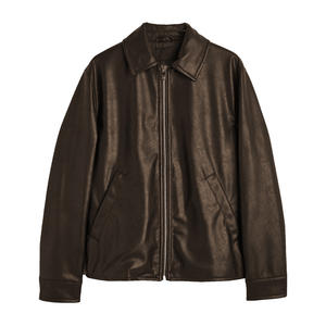 Chaqueta de cuero de talla grande para motocicleta, chaqueta Lisa De cuero teñido con Logo personalizado, novedad, gran oferta - Product Image 5