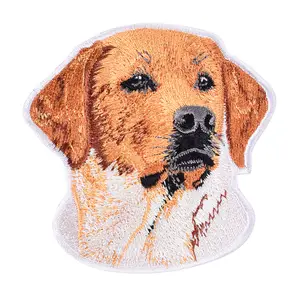 Gran oferta de parches bordados personalizados, parche bonito para perrito, emblemas bordados, parches de animales