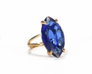 Impresionante ojo de gato 8x10mm forma ovalada bisel conjunto plata chapado en oro anillo hecho a mano anillo para regalo de aniversario - Product Image 2