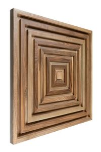 Modern Scandinavian Wooden Wall Art Minimalist <b>Rustic</b> Wood Panel Carved in Circular Design for Ramadan Wedding Birthday <b>Decor</b> - Product Image 5