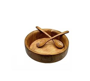 Juego de cubiertos de metal de dos nuevo diseño juego de cubiertos con mango de madera nuevo servidor de ensalada para ensalada nuevo juego de cubiertos duradero de gran venta - Product Image 4