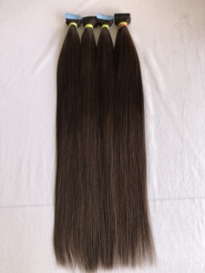 High Quality 100% Remy Virgin <b>Tape</b> Hair 24'' Straight Soft Indian Cambodian Raw Export Colour #2 Wholesale Indian Vendor - Product Image 3