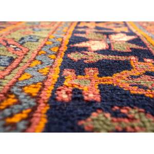 Alfombra de Lana Anudada a Mano de Gran Tamaño Aalam, Diseño Abstracto con Medallón Rojo Naranja, Rectangular, para Pasillo, Entrada, Hogar - Paem-378 - Product Image 3