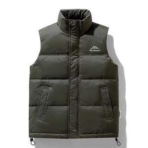 Vente en gros Nouveau 2025 Gilet en duvet sans manches pour hommes à la mode pour automne hiver Col montant Chaud Épaule Gilet Puffer Veste - Product Image 3