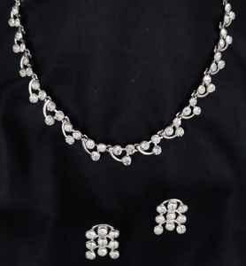 Ensemble de bijoux plaqué argent kundan traditionnel indien et ensemble de collier en cuivre pour femmes et filles accessoires indiens bijoux femmes - Product Image 3