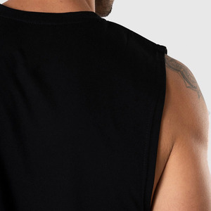 Camiseta sin mangas de algodón de verano con logotipo personalizado al por mayor para hombres camiseta sin mangas básica deportiva transpirable para gimnasio duradera y cómoda - Product Image 6