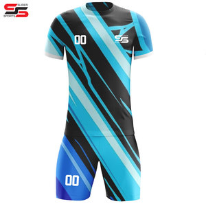 Ensemble de maillot et short de football de haute qualité, design personnalisé, logo, respirant, léger, vêtements de sport d'été, couleurs et tailles personnalisées - Product Image 4