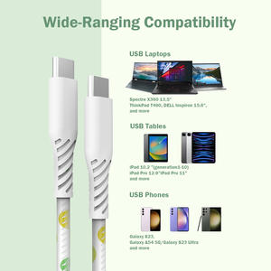 Cable de carga rápida de 60W con chaqueta estampada con patrón de cuero de PU en stock, de 1 a 2 pulgadas - Product Image 5