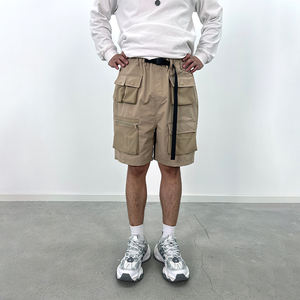 Pantalones cortos cargo informales para exteriores para hombre, alta calidad, 100% algodón, logotipo personalizado, decoración de bolsillo, característica delgada - Product Image 3