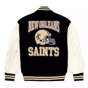 2025 personnalisé haute qualité laine corps en cuir véritable manches Letterman Bomber Varsity hommes vestes - Product Image 2