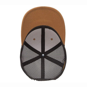 Casquette de camionneur en coton avec visière en cuir ciré, profil bas, style décontracté, casquette de baseball pour l'extérieur - Product Image 5