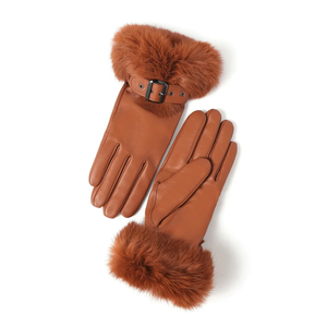 Gants en cuir et laine chauds pour l'hiver, unisexe, directement de l'usine - Product Image 2