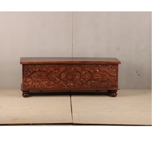 Caja de Almacenamiento de Madera Rústica con Tapa para Sala de Estar, Dormitorio, Solución de Almacenamiento para el Hogar, para Mantas, Ropa y Accesorios - Product Image 1