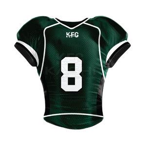 Uniforme de football américain personnalisé de haute qualité, impression par transfert thermique, tissu respirant pour les entraînements et les matchs officiels - Product Image 5