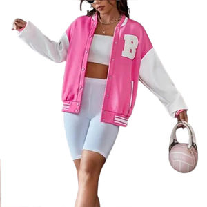 Ropa de calle personalizada béisbol Letterman Varsity chaqueta mujer Lana básica Letterman béisbol Varsity chaqueta cómoda personalizada - Product Image 3