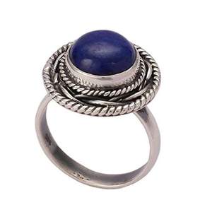 Lapis Lazuli 925 Sterling Silver Handmade <b>Statement</b> <b>Ring</b> Fine Quality September Birthstone Boho Jewelry for Gift - Product Image 1