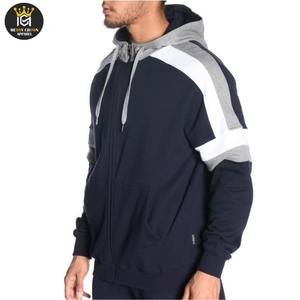 Venta al por mayor de alta calidad barato personalizado OEM diseño sudaderas con capucha hombres 100% algodón por encargo cremallera hombres sudaderas con capucha - Product Image 2