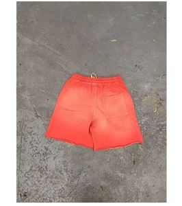 Pantalones Cortos Deportivos Vintage para Hombre con Logotipo Personalizado, Cintura Media, Lavado Ácido, Desgastados, de Alta Calidad, 100% Algodón, Estilo Casual, Diseño Liso, de Secado Rápido - Product Image 1