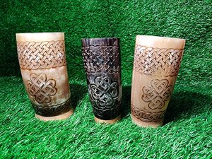 Cuerno de buey pulido Viking Ale Beer Wine Goblet Tankard Nautical Feng Shui Style Animal Design Perfect Natural Crafts Gift - Product Image 4