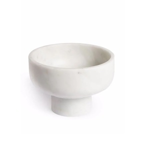 Modern Luxury Eco-Friendly Italian Marble Bowl <b>Table</b> Top Decorative Serving Bowl for Home Hotel Restaurant Marble Bowl - Product Image 1