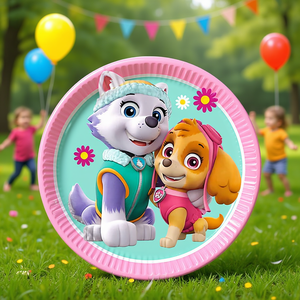 Piatti per feste Paw Patrol Skye 19,5 cm 6 pezzi usa e getta per la festa di compleanno dei bambini - Product Image 3