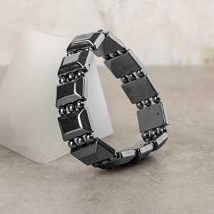 Bracciale in Ematite Naturale a Taglio Largo Design Personalizzato - Product Image 4