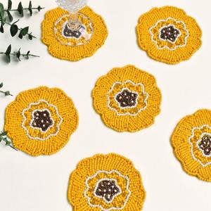 Arbre Design perlé sous-verre à la main décoratif boisson tapis pour cuisine Table à manger thé café porte-gobelet en vrac fournisseur en gros - Product Image 2