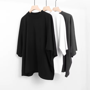 เสื้อยืดผ้าฝ้ายแบบสตรีทแวร์ไซส์ใหญ่พิเศษเสื้อยืดทรงหลวม - Product Image 2