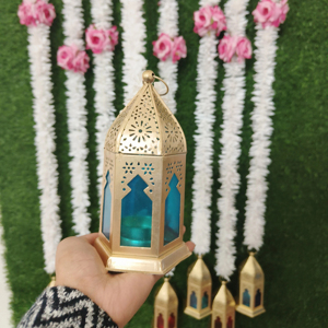 พวงดอกไม้ประดับสวนดอกกุหลาบดอกมะลิโรแมนติกโคมไฟแบบโบราณแขวนติดผนังสไตล์ดิวาลีตกแต่งงานแต่งงานประดับชานบ้านระเบียงสวน - Product Image 1