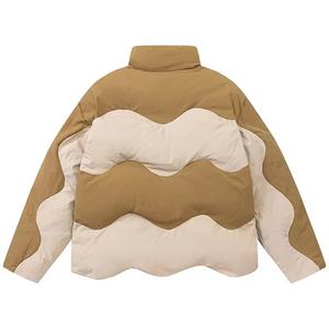 Veste matelassée d'hiver pour homme, nouvelle mode, couleur unie, imperméable, décontractée, streetwear, vintage, coupe slim, logo sur le devant - Product Image 6