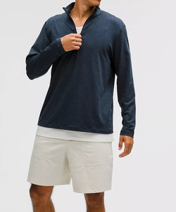 High Quality New Breathable Men Activewear Quarter Zipper Crewneck Sweatshirt High Quality Durable Winter Streetwear Sweatshirt - Product Image 6