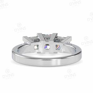 14K Style Classique Solitaire Diamant Bague De Fiançailles De Mariage Princesse Coupe Or VVS Diamant Naturel pour Certifié pour les Fêtes - Product Image 4