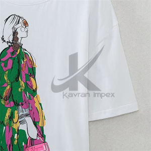 Camisetas bordadas personalizadas para mujer: algodón de alta calidad con diseños de bordado personalizados, perfecto para ropa informal - Product Image 6