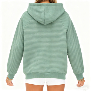 Pull à capuche avec logo personnalisé pour femmes, style surdimensionné 240gsm avec cordon de serrage, <span class=keywords><strong>streetwear</strong></span> décontracté <span class=keywords><strong>haut</strong></span> de gamme - Product Image 2