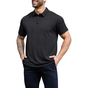 Polo à manches courtes pour hommes Tenue d'affaires décontractée avec col Slim Fit Design Idéal pour l'uniforme et les commandes en gros - Product Image 5