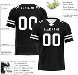 Camiseta de fútbol personalizada de tendencia 2025 para hombres, uniforme de práctica de Rugby personalizado, camiseta atlética transpirable para adultos y jóvenes - Product Image 2
