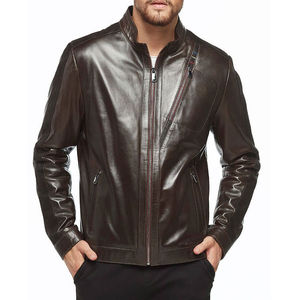 2024 Winter Fashion OEM Designs PU Leather <b>Jacket</b> for <b>Men</b> <b>Slim</b> <b>Fit</b> Top Trending Breathable Regular <b>Fit</b> <b>Jacket</b> Custom logo - Product Image 1