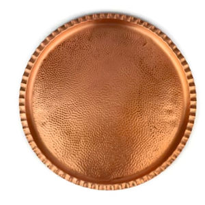 Plat en cuivre gravé à la main de luxe moderne, décoration d'intérieur nord-africaine/moyen-orientale, fait main sur mesure, passe au lave-vaisselle, MOQ 100 pièces - Product Image 3