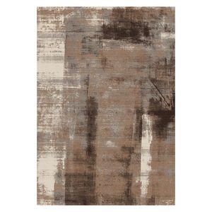 Tapis RUGS DEPOT LXDP-0278 en chenille, motif géométrique contemporain imprimé numériquement, couleur terre cuite dorée, lavable en machine, antidérapant, vente en gros - Product Image 1