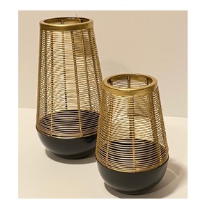 Bougeoir en verre avec couvercle en aluminium Bougeoir de forme ronde de taille personnalisée pour accessoires de décoration intérieure - Product Image 2