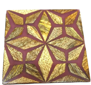 Alfombrillas hexagonales de madera y resina para decoración del hogar, almohadillas de posavasos de vidrio para taza de té, diseño moderno - Product Image 6