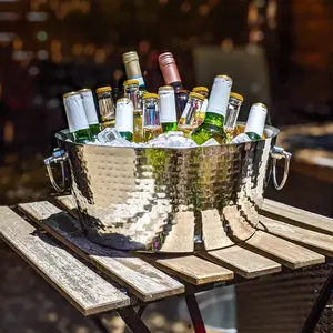 High Quality White Coated <b>Wine</b> Cooler With Flower Print Champagne Chiller Beer Ice Bucket and <b>Wine</b> Tubs <b>for</b> Bar and Night Clubs - Product Image 6