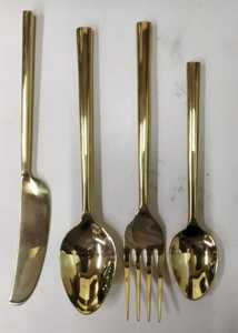 Juego de Cubiertos de Latón Hechos a Mano, Incluye Cucharas y Tenedores, Ideal para Tiendas y Reventa - Product Image 3