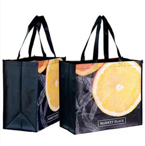 Emballage d'épicerie réutilisable personnalisé sac non tissé écologique imprimé de logo sac fourre-tout non tissé facile à transporter pour les courses - Product Image 4