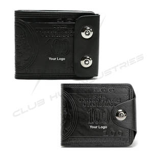 Men's Leather Wallet <b>Billfold</b> Money Holder US $100 Safe Bifold Card Holder Customizable Color & Logo Durable - Product Image 3