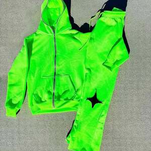 Trajes de sudor de alta calidad con Sudadera con capucha bordada desgastada Sun Faded y pantalón plano 100% algodón huye personalizado y al por mayor - Product Image 1